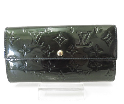 Authentic LOUIS VUITTON Monogram Vernis Portefeuille Sarah Long Wallet F#50881