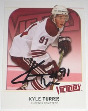 KYLE TURRIS SIGNED 09-10 UPPER DECK VICTORY PHOENIX COYOTES CARD AUTOGRAPH!!