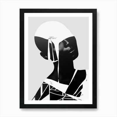 Abstraktes Portrait 1 Kunstdruck gerahmt Wandbild Poster Leinwanddruck Bild