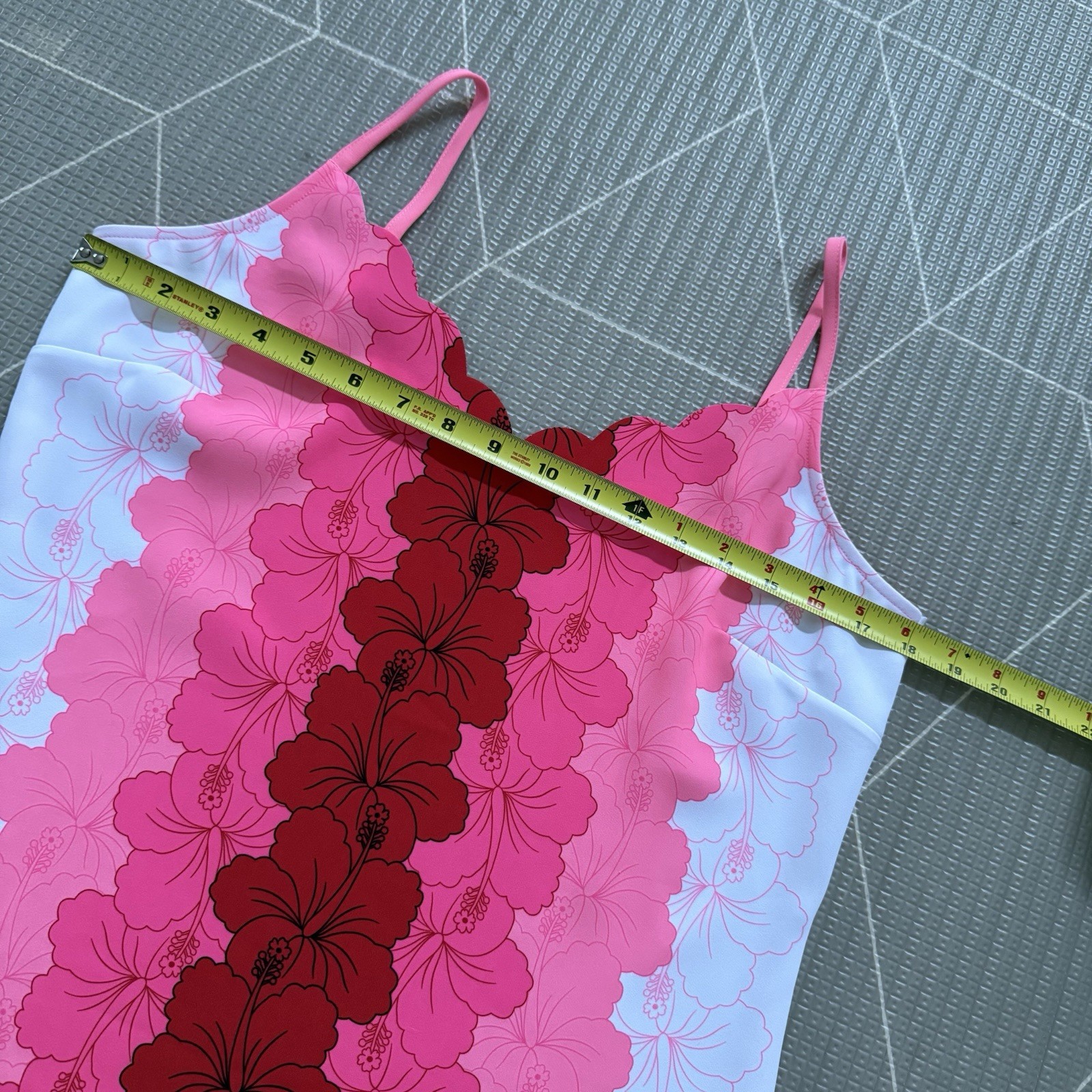 Ted Baker Romaa Happiness Scallop Detail Cami Size 3 (US 8) Pink Floral Print