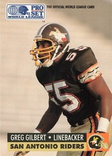 1991 Pro Set - Wlaf Inserts Greg Gilbert #32 (RC)