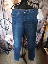 Old Navy Jeans Women's 16 Blue/Dark Wash Rockstar Super High Rise Skinny Stretch