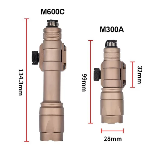 战术 M300A M600C 金属手电筒 SF Mark 软弹气枪狩猎童子军灯 - 第 7 张/共 28 张