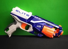 NERF Disruptor Elite Blaster 6 Dart Rotating Drum Slam Fire Multi Color