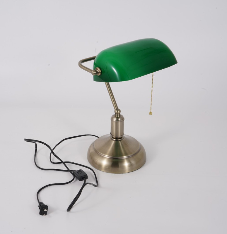 Vintage Green Bread Reading Desk Lamp, Independent Glass Bedside Lamp, Zippered
