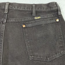 Wrangler VTG Jeans Men's 38x34 Fits 36x33 Black 13MWZ Cowboy Cut Made In USA
