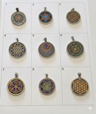 Lapis Lazuli Pendants - Sterling Silver - Sacred Geometry - Multiple Variations