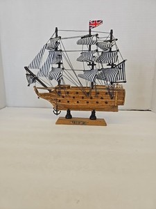 HMS Victory Wooden Warship Model British Royal Navy Display Collectible