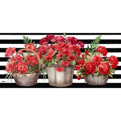 Briarwood Lane Striped Geraniums Mini Mat