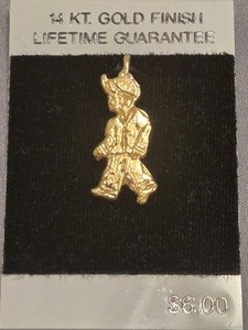 Authentic 14K Yellow Gold Plated Little Boy Charm
