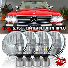 Fit Mercedes-benz 380sl 450sl 560sl 4pcs 5.75 Round Led Headlights Hilo Beam Fit Mercedes-benz 380sl 450sl 560sl 4pcs 5.75 Round Led Headlights Hilo Beam