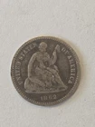 1862 Seated Liberty Silver Half Dime Coin #1514