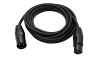 SYSTEM-S Audio Kabel 3 M Xlr 3 Pin Stecker Zu Buchse Adapter In Schwarz