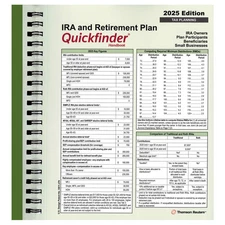 New - 2025 Thomson Reuters Quickfinder IRA and Retirement Plan Handbook
