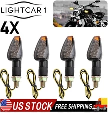 4PCS Led Motorcycle Turn Signal Indicator Blinker Amber Lights Universal Durable