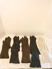 Women's Vintage Leather Gloves Size 7 and 7.5 Lot of 5 Pairs 