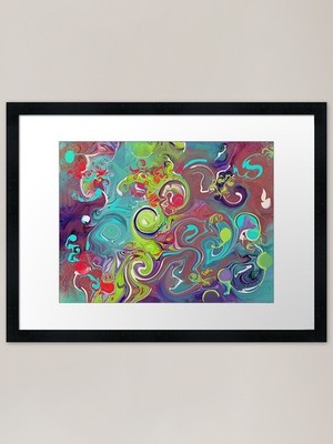 Abstrakte Liquid Art Gerahmter Kunstdruck Gerahmtes Wandbild Poster Leinwanddruck Bild