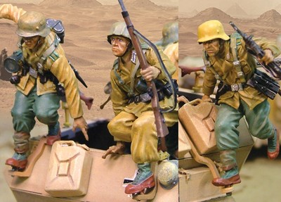 Figurine Afrika Korps SDKFZ 251/C Half-Track Avec Soldats - Échelle 1/30 - The Collectors Showcase