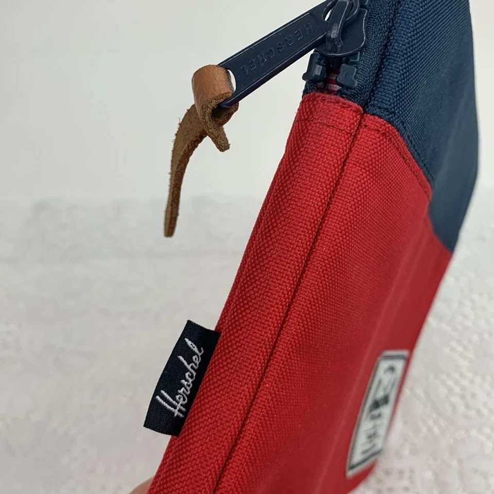 Herschel Bolsa con Cremallera Bolso Tablet Cubierta Rojo Azul Cierre con Cremallera Acolchado Foto 4 de 4