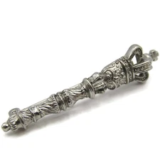 Mace Scepter Pin Vintage Silver Tone Nice Design