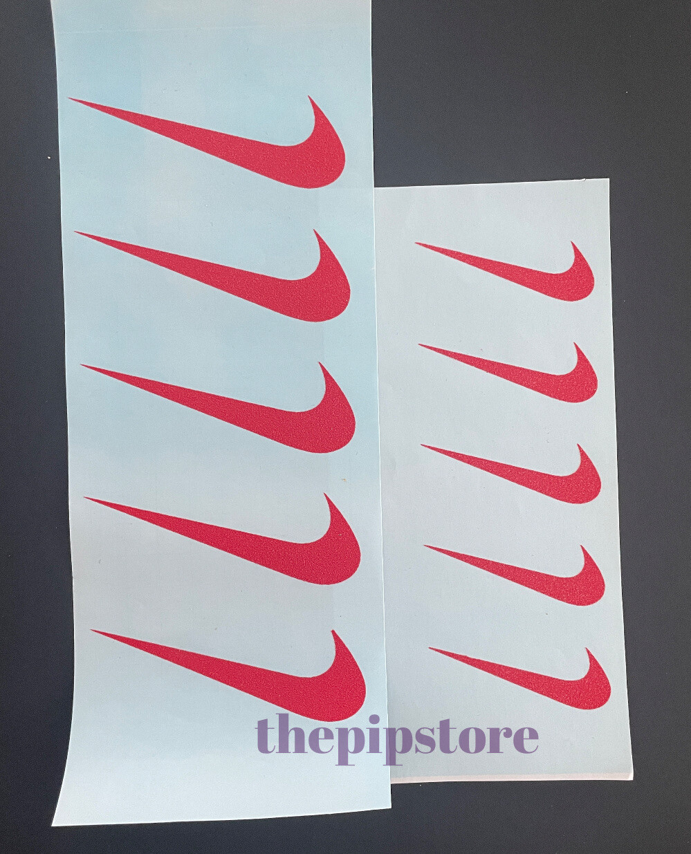 Iron On Swoosh Logo 2" 3" Fitness Casual Clothing Apparel Black White Red