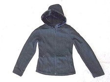 Black Pulse Form Fitting Xs Swan Cable Knit Ski Snowboard Jacket Faux Mink