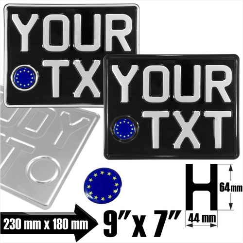 9x7 Show Pressed Number Plate Novelty Kids Door Car Motorcycle Bike 3D Gel Badge - Picture 50 of 98