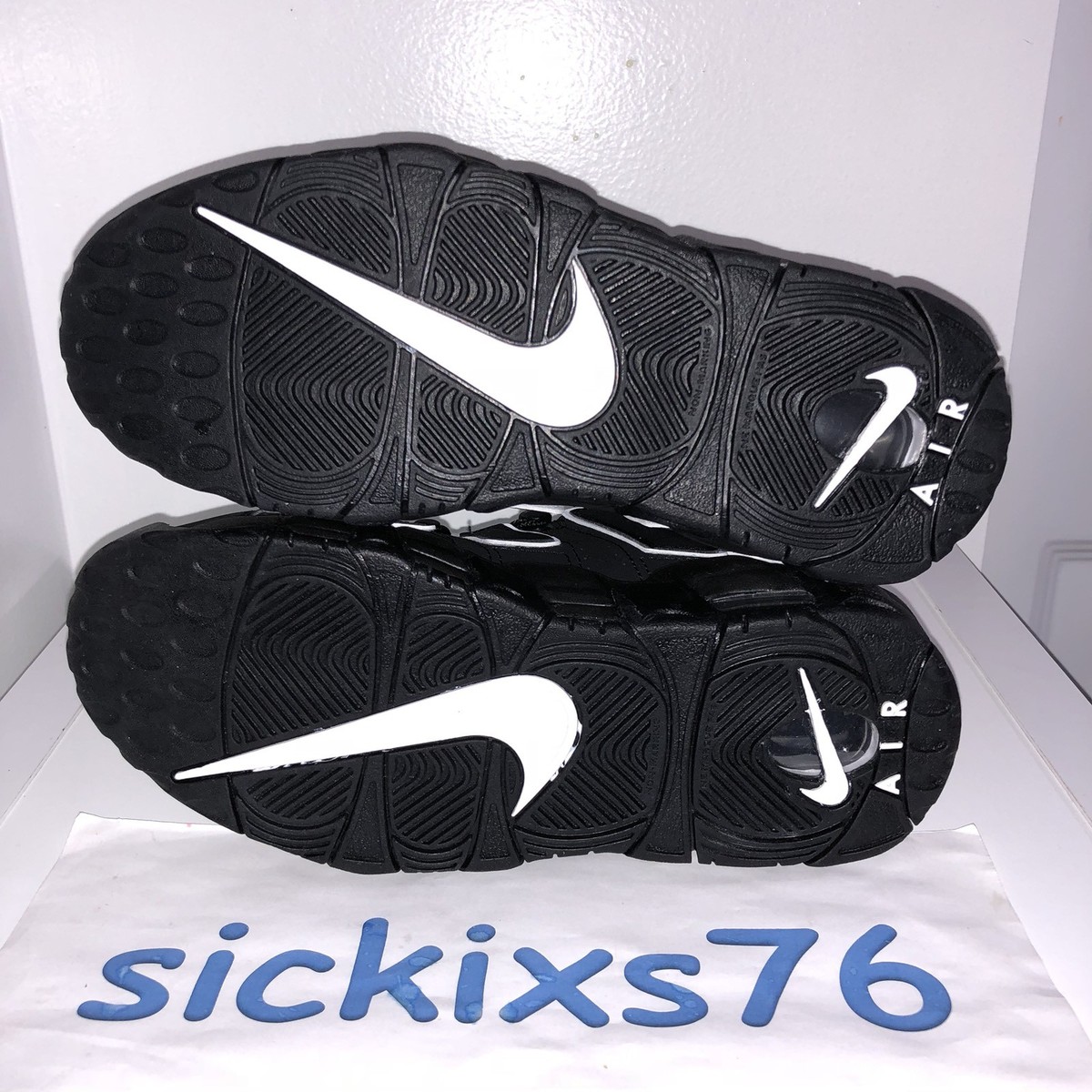 Size 5 (GS) - Nike Air More Uptempo Low Black - 415082-002 for