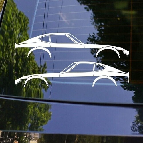 2x JDM Car Silhouette Stickers for Datsun 240z Nissan S30 Classic ...