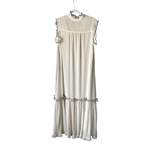 Tory Burch Meredith Maxikleid in neuem Elfenbein, Größe 6, neu mit Etikett - Bild 3 von 10