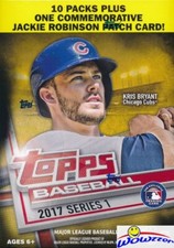 2017 Topps Series 1 Baseball EXCLUSIVE Sealed Blaster Box-Jackie Robinson Patch!