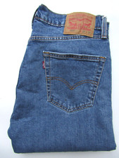 Levi's 505 straight leg men's jeans  W33 L30 mid blue stretch denim LEVG908