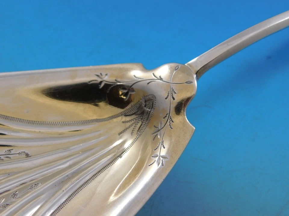 Bust by Albert Coles Sterling Silver Berry Spoon Brite-Cut 9 1/2" Figural - Image 4 of 4