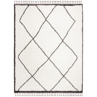 SAFAVIEH Carmella Shag Collection CRM226A Cream / Grey Rug