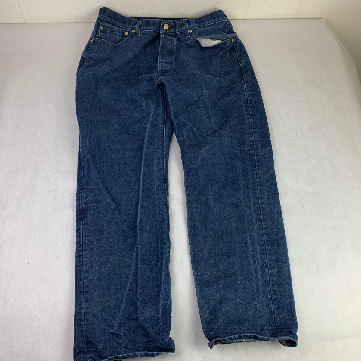 LEVIS 501 Jeans Mens Size 36x32 Blue Sparkle Glitter Denim 