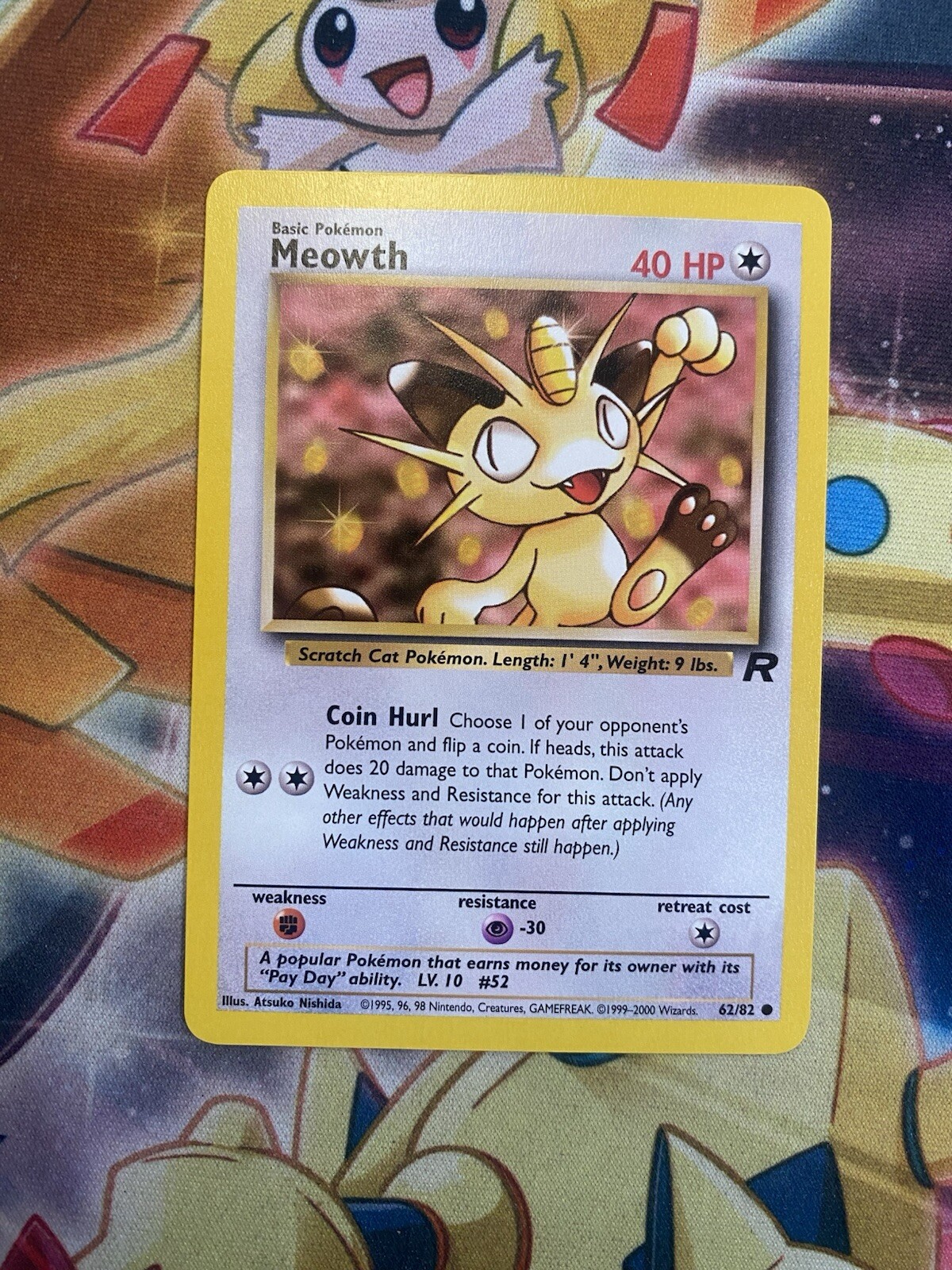 Pokémon Meowth 62/82 TR Team Rocket Unlimited NM