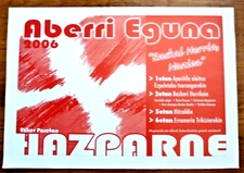AFFICHE ENTOILE ABERRI EGUNA 2006 HAZPARNE HASPARREN EUSKAL HERRIA NAZIOA BASQUE