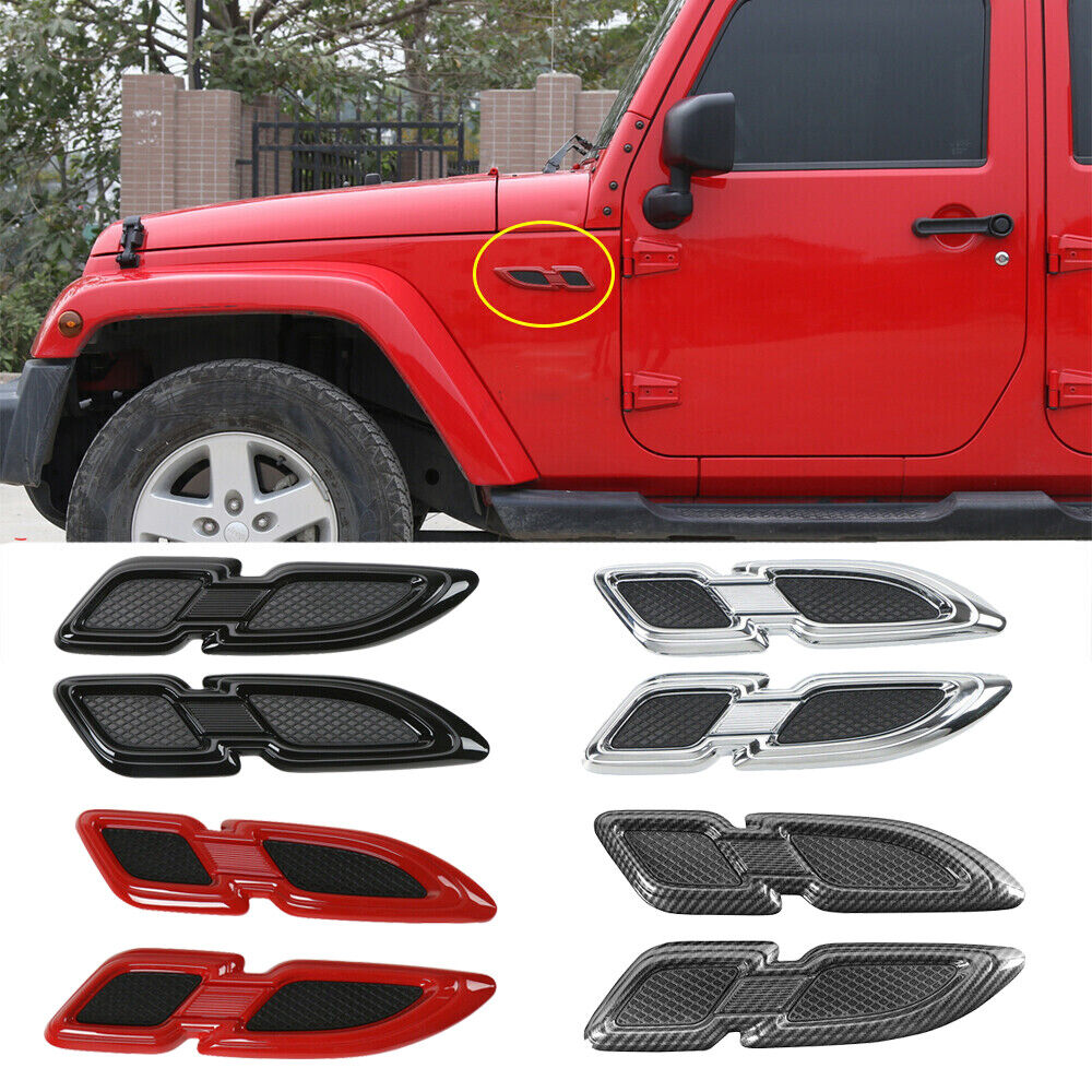 Fender Decor Cover Trim for Jeep Wrangler Ford Chevrolet Red Black Chrome |  eBay