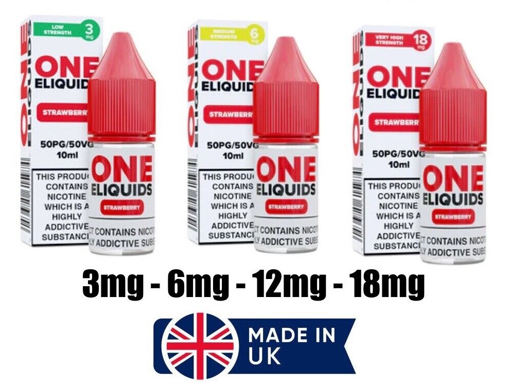 One E liquid 10 x 10ml 50/50 Vape Juice All Flavours - 3mg 6mg 12mg 18mg