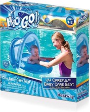 Best Way Baby Care Seat with Sun Shade-Pink/Blue - Kids Swim Float - Brand New