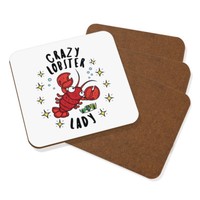 VerrüCkte Lobster Damen Stars Untersetzer GeträNke Set Mit 4 - Lustig Tiere
