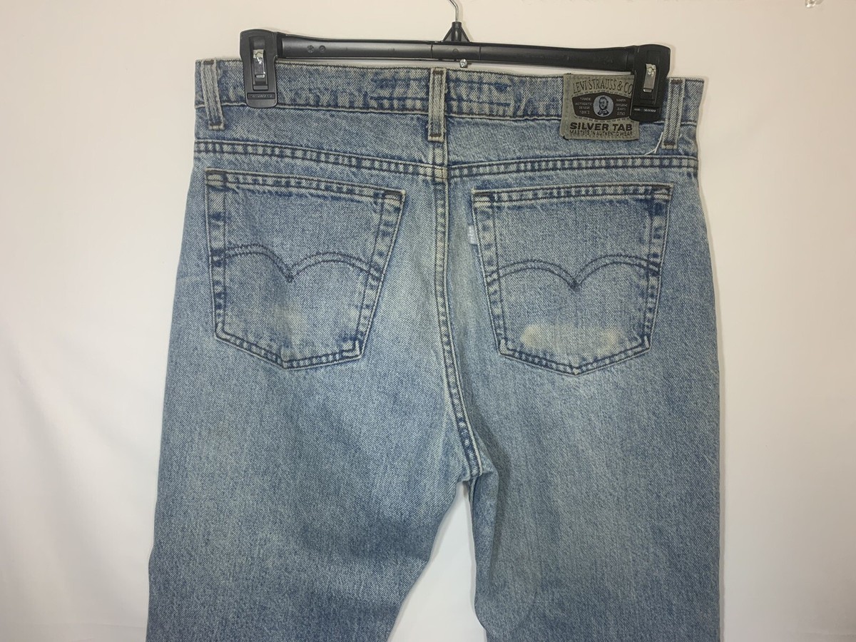 Levi's Silver Tab 512 Mens Jeans Slim Fit Blue Denim Vintage Levi's Silver Tab 512 Mens Jeans Slim Fit Blue Denim Vintage