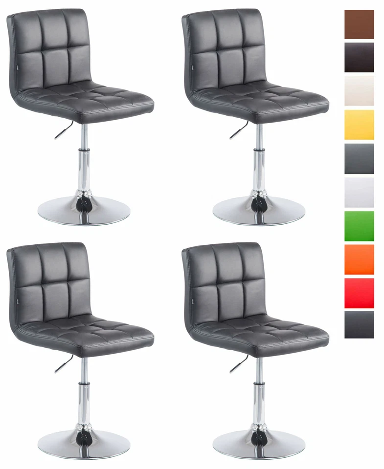 4er Set Lounger Palma V2 Kunstleder höhenverstellbar und drehbar Metallgestell - Bild 1 von 1