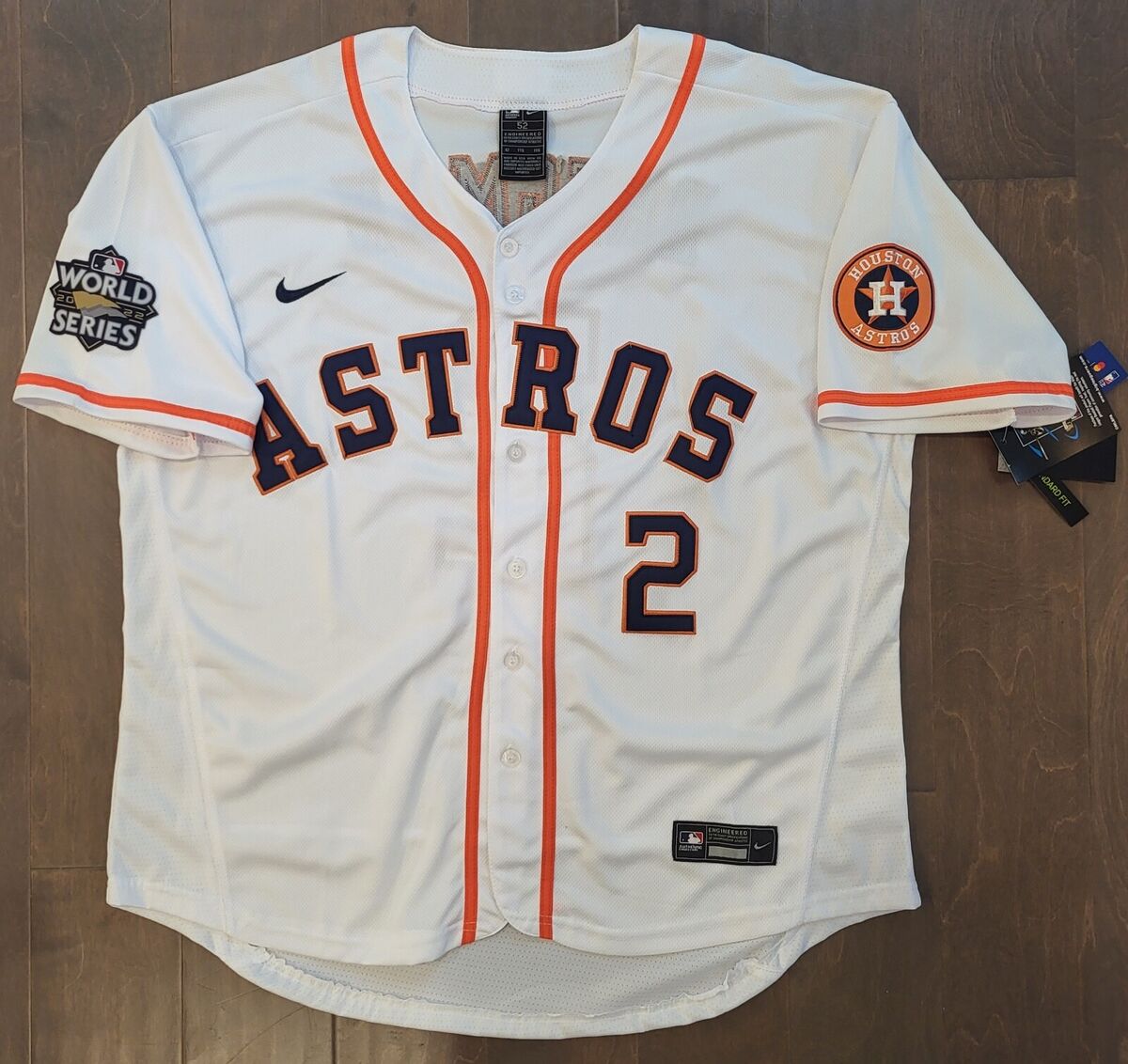 Houston Astros #2 Alex Bregman Stitched White 2022 World Houston Astros #2 Alex Bregman Stitched White 2022 World