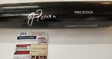 OSWALD PERAZA AUTOGRAPHED SIGNED BASEBALL BAT JSA COA