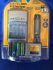 DIGITAL CAMERA, AC/DC RAPID CHARGER, RECHARGEABLE BATTERIES CAR CHARGER, NEW
