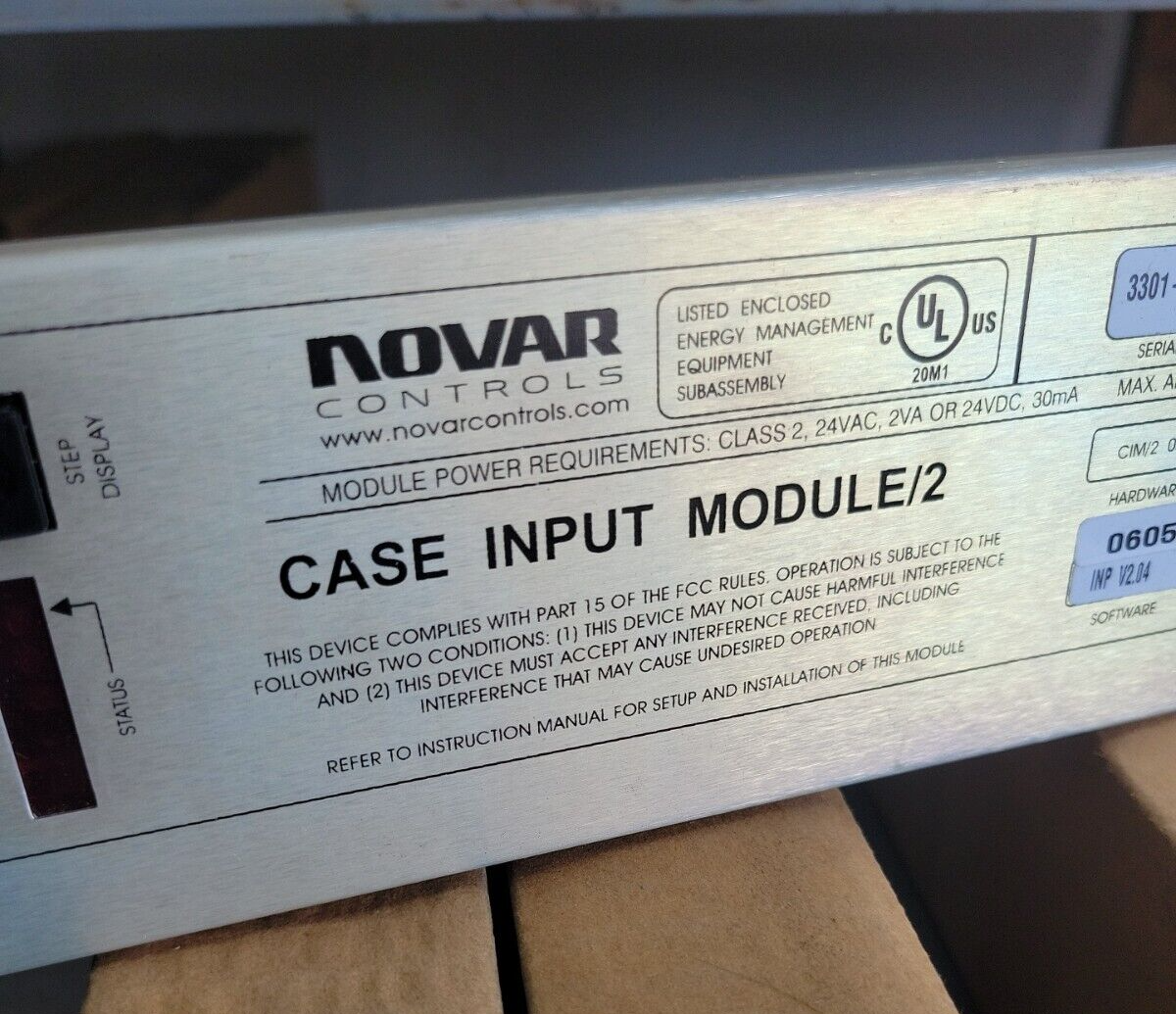 ( 1 ) Novar Controls 733030100 Module/2 330106052517 30mA New Old