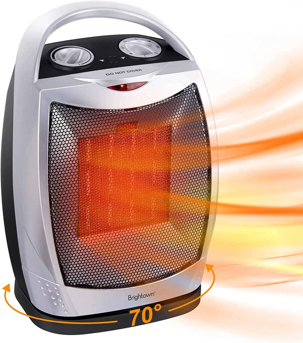 Portable Oscillating Electric Space Heater 1500W/750W Personal