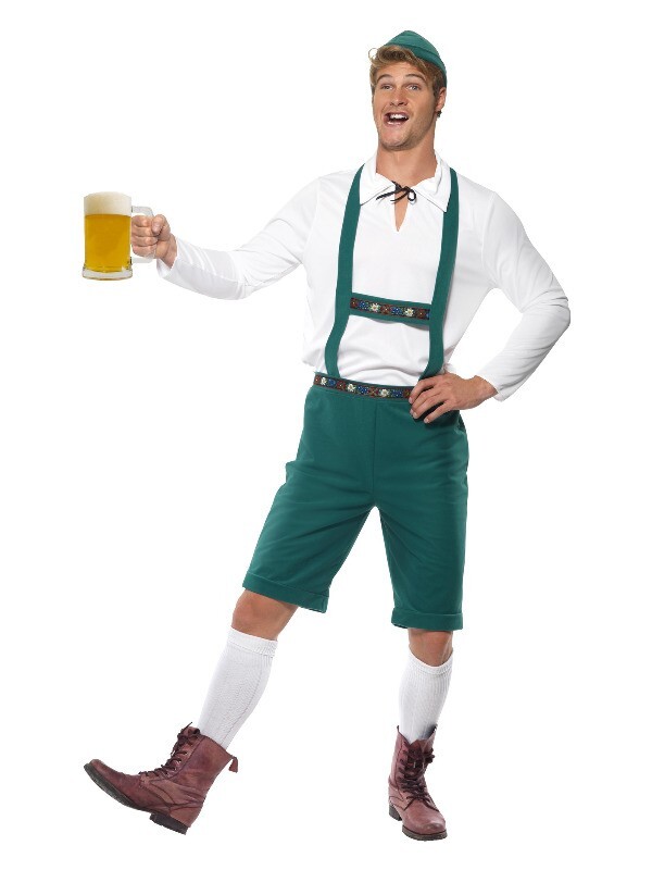 Mens Lederhosen Oktoberfest Bavarian Fancy Dress Costume German Outfit Smiffys