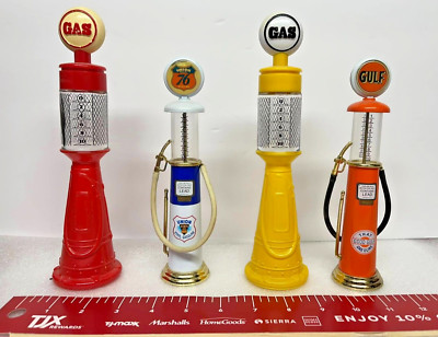 2 Vintage Avon Remember When Visible Gas Pump After Shave Cologne Bottle